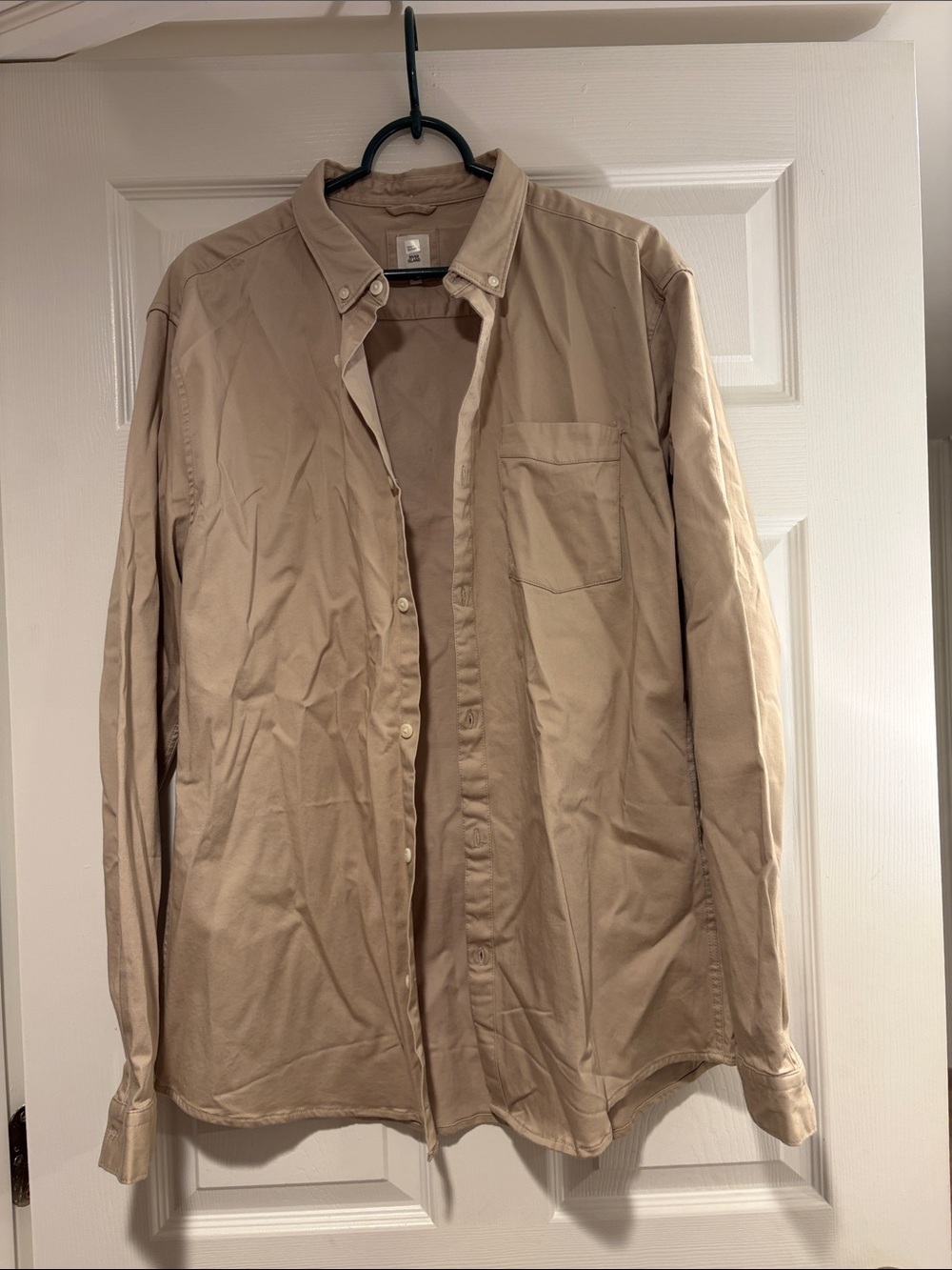 River Island Men's Button-Down Shirt in Beige